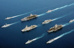 US demonstrates naval force in the Middle East with over 20 warships