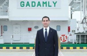 Turkmen President Launches Maiden Voyage of Gadamly Cargo Ship