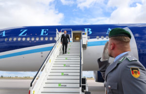 President of Azerbaijan Ilham Aliyev arrives on an official visit to Germany