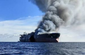 Iranian tanker struck