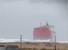 Cargo Vessel Runs Aground Off Istanbuls Black Sea Coast