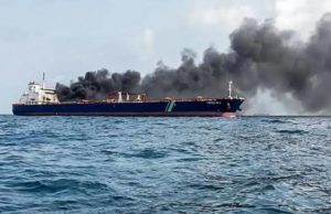 Tanker Carrying 750,000 Barrels of Oil Strikes Mine in Strait of Hormuz
